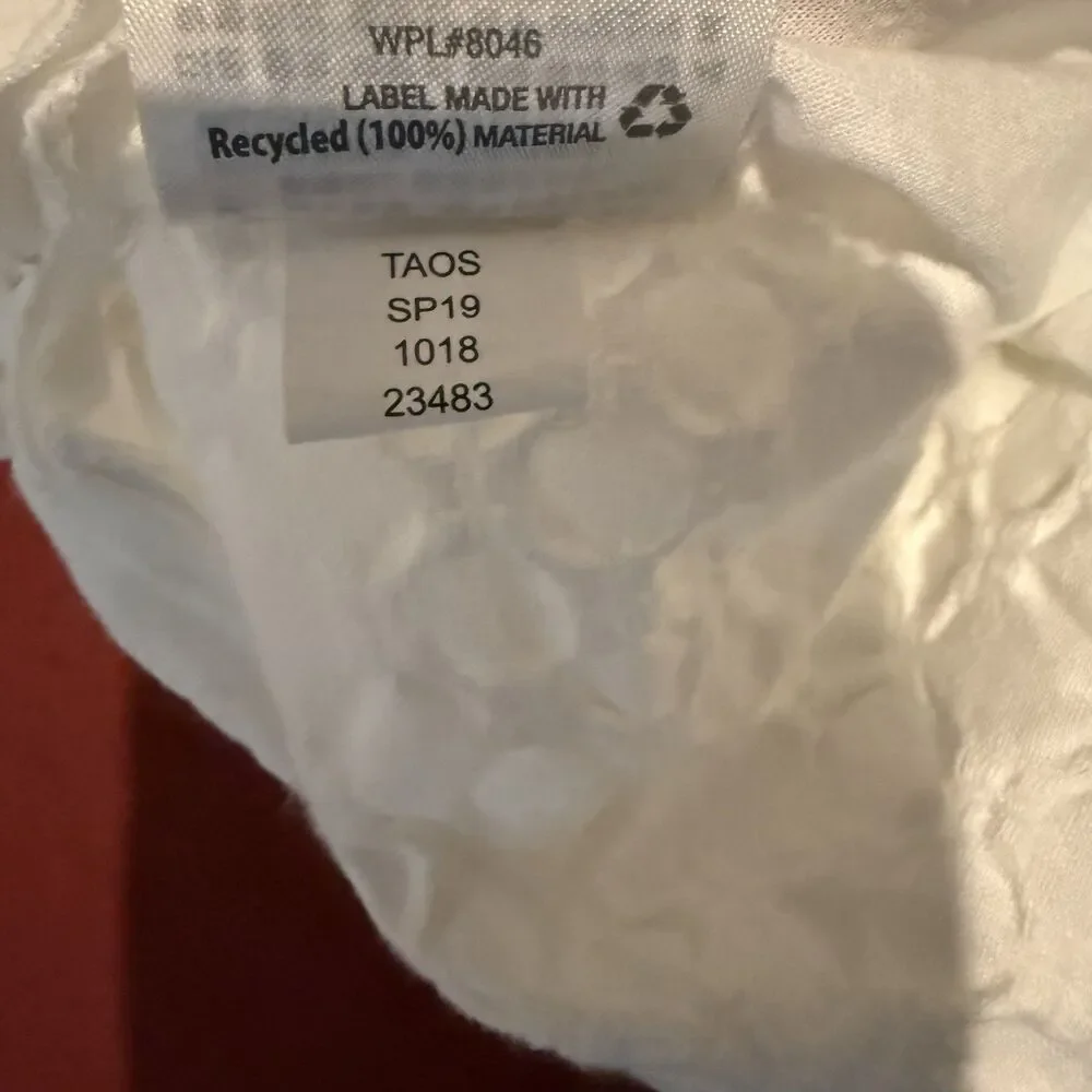 Lucky Brand Home White Duvet Set 2 Shams Taos Mateless King Country Cottage
